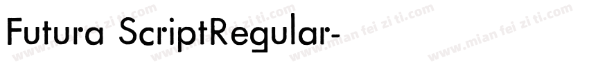 Futura ScriptRegular字体转换